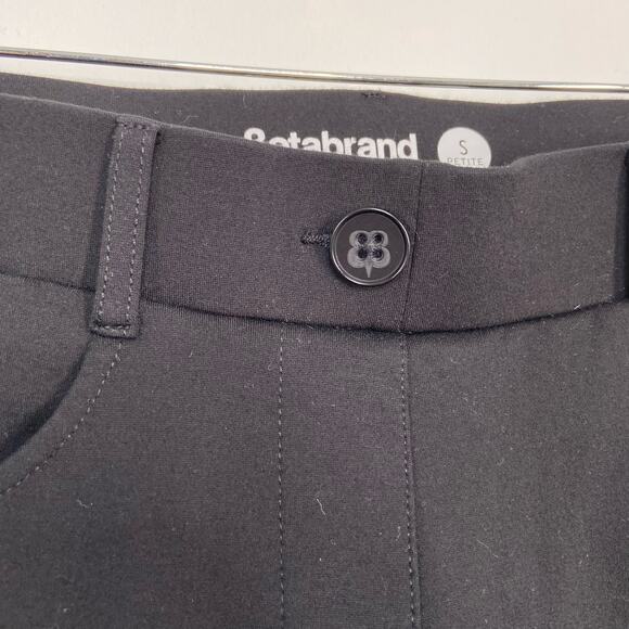 Betabrand Straight Leg 7 Pocket Dress Pant Black Yoga Trousers Work Size SP - Picture 4 of 11